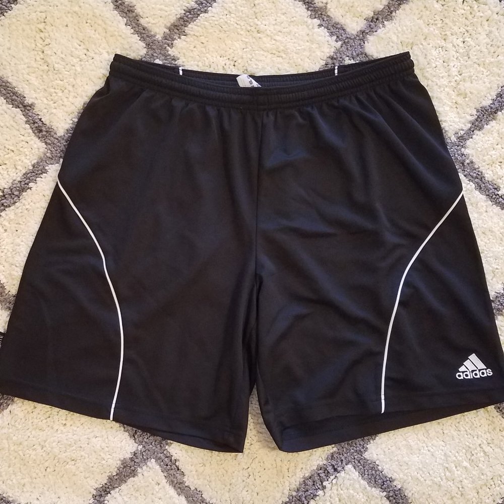 Black Adidas soccer shorts